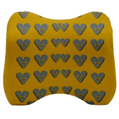 Butterfly Cartoons In Hearts Velour Head Support Cushion by pepitasart