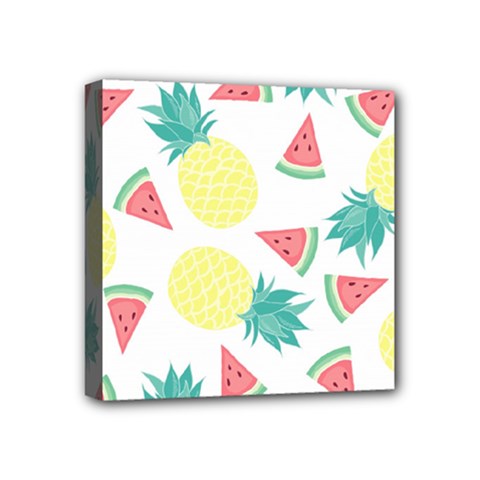 Vector Seamless Pattern With Pineapples Mini Canvas 4  X 4  (stretched) by Vaneshart