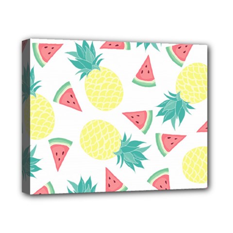 Vector Seamless Pattern With Pineapples Canvas 10  X 8  (stretched) by Vaneshart