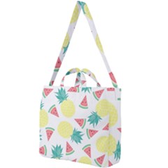 Vector Seamless Pattern With Pineapples Square Shoulder Tote Bag by Vaneshart