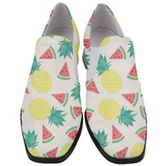 Vector Seamless Pattern With Pineapples Women Slip On Heel Loafers by Vaneshart