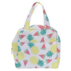 Vector Seamless Pattern With Pineapples Boxy Hand Bag