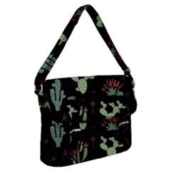 Cartoon African Cactus Seamless Pattern Buckle Messenger Bag by Vaneshart