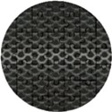 Black Metallic Hexagon Mesh Pattern Background Wooden Puzzle Round View1