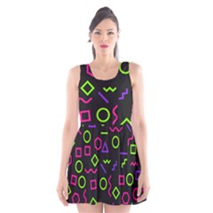 Geometric Seamless Pattern Scoop Neck Skater Dress