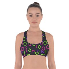 Geometric Seamless Pattern Cross Back Sports Bra by Vaneshart