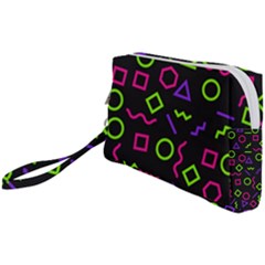 Geometric Seamless Pattern Wristlet Pouch Bag (small)