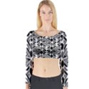 Graphic Design Decoration Abstract Seamless Pattern Long Sleeve Crop Top View1