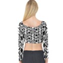 Graphic Design Decoration Abstract Seamless Pattern Long Sleeve Crop Top View2