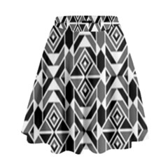 Graphic Design Decoration Abstract Seamless Pattern High Waist Skirt by Vaneshart