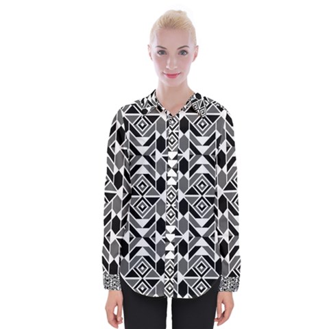 Graphic Design Decoration Abstract Seamless Pattern Womens Long Sleeve Shirt by Vaneshart