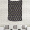 Hexagon Black Background Small Tapestry View2