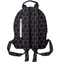 Hexagon Black Background Mini Full Print Backpack View2