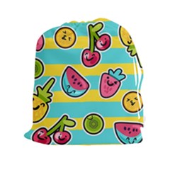 Summer Fruits Patterns Drawstring Pouch (2xl) by Vaneshart