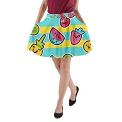 Summer Fruits Patterns A-line Pocket Skirt by Vaneshart