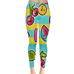 Summer Fruits Patterns Inside Out Leggings by Vaneshart