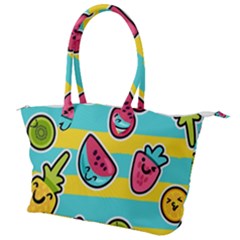 Summer Fruits Patterns Canvas Shoulder Bag by Vaneshart