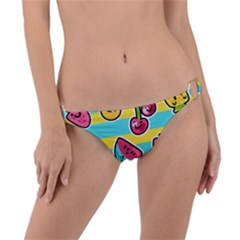 Summer Fruits Patterns Ring Detail Bikini Bottom