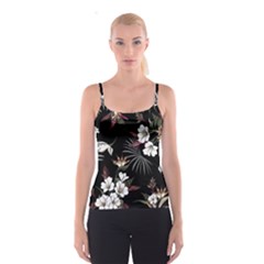 Beautiful Artistic Dark Tropical Pattern Spaghetti Strap Top by Vaneshart