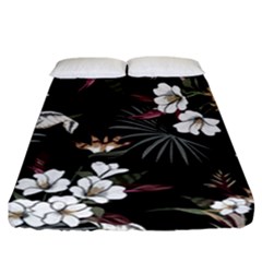 Beautiful Artistic Dark Tropical Pattern Fitted Sheet (california King Size) by Vaneshart