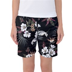 Beautiful Artistic Dark Tropical Pattern Women s Basketball Shorts by Vaneshart