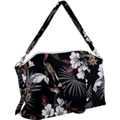 Beautiful Artistic Dark Tropical Pattern Canvas Crossbody Bag