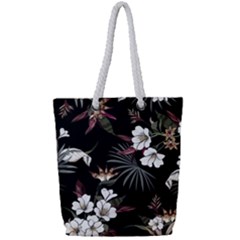 Beautiful Artistic Dark Tropical Pattern Full Print Rope Handle Tote (small) by Vaneshart