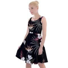 Beautiful Artistic Dark Tropical Pattern Knee Length Skater Dress by Vaneshart