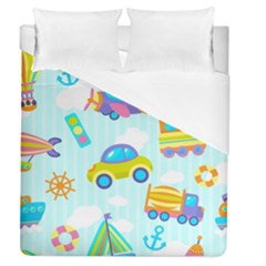 Transport Toy Seamless Pattern Duvet Cover (queen Size) by Vaneshart