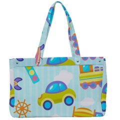 Transport Toy Seamless Pattern Canvas Work Bag by Vaneshart