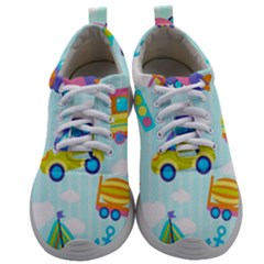 Transport Toy Seamless Pattern Mens Athletic Shoes