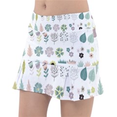 Cute Flowers Plants Big Collection Tennis Skirt by Vaneshart