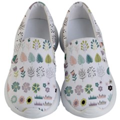 Cute Flowers Plants Big Collection Kids  Lightweight Slip Ons by Vaneshart