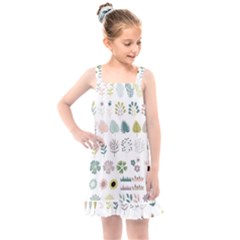 Cute Flowers Plants Big Collection Kids  Overall Dress by Vaneshart