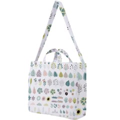 Cute Flowers Plants Big Collection Square Shoulder Tote Bag by Vaneshart