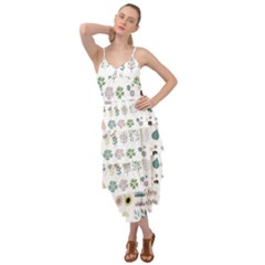 Cute Flowers Plants Big Collection Layered Bottom Dress