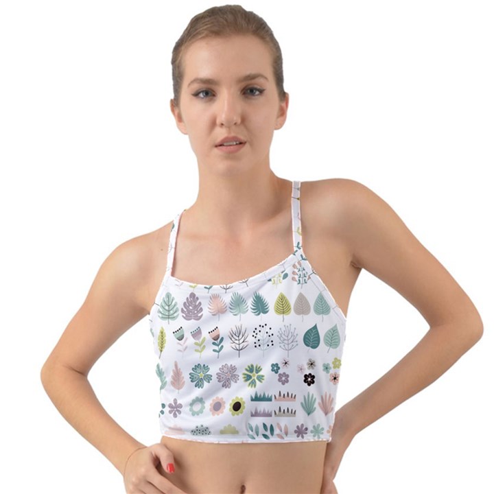 Cute Flowers Plants Big Collection Mini Tank Bikini Top