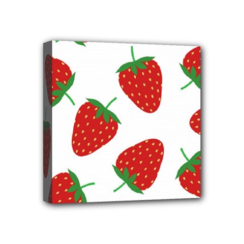 Seamless Pattern Fresh Strawberry Mini Canvas 4  X 4  (stretched) by Vaneshart