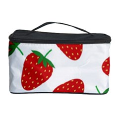 Seamless Pattern Fresh Strawberry Cosmetic Storage by Vaneshart