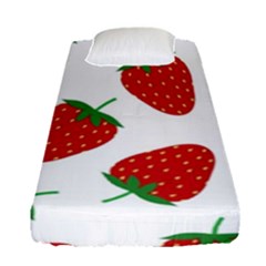 Seamless Pattern Fresh Strawberry Fitted Sheet (single Size) by Vaneshart