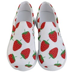 Seamless Pattern Fresh Strawberry Men s Lightweight Slip Ons by Vaneshart