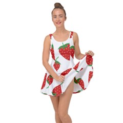 Seamless Pattern Fresh Strawberry Inside Out Casual Dress by Vaneshart