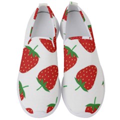 Seamless Pattern Fresh Strawberry Men s Slip On Sneakers by Vaneshart