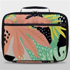 Abstract Seamless Pattern With Tropical Leaves Hand Draw Texture Vector Full Print Lunch Bag by Vaneshart