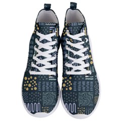 Mixed Background Patterns Men s Lightweight High Top Sneakers by Vaneshart