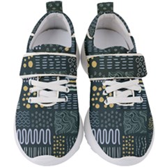 Mixed Background Patterns Kids  Velcro Strap Shoes by Vaneshart