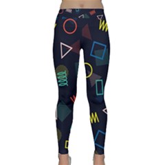 Memphis Seamless Patterns Abstract Jumble Textures Classic Yoga Leggings by Vaneshart