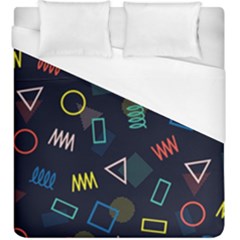 Memphis Seamless Patterns Abstract Jumble Textures Duvet Cover (king Size)