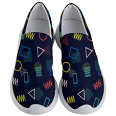 Memphis Seamless Patterns Abstract Jumble Textures Women s Lightweight Slip Ons by Vaneshart