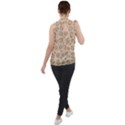 Leopard Print Mock Neck Chiffon Sleeveless Top View2